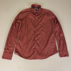 Stone‎ Rose for The Cove Atlantis t Button Down Shirt Men's M Burgundy Polka Dot